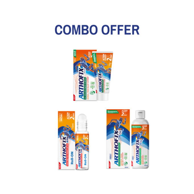 Combo Offer(Pain Balm + Roll On + Arthofix Oil)