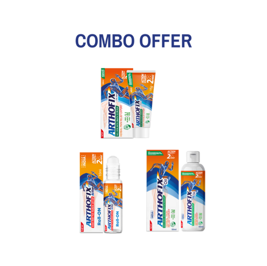 Combo Offer(Pain Balm + Roll On + Arthofix Oil)